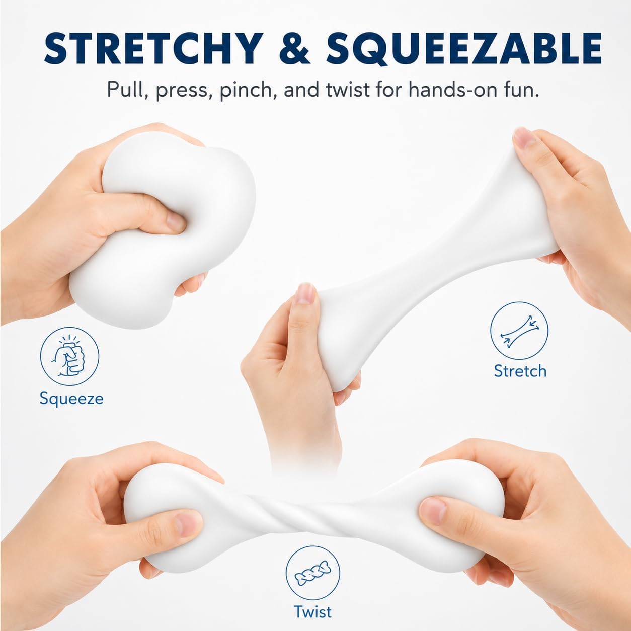 Thumbnail 5 de LALOSHLIX SCNNL Crunchy Soap Squishy, Bead-Filled Non-Rebound Fidget Toy