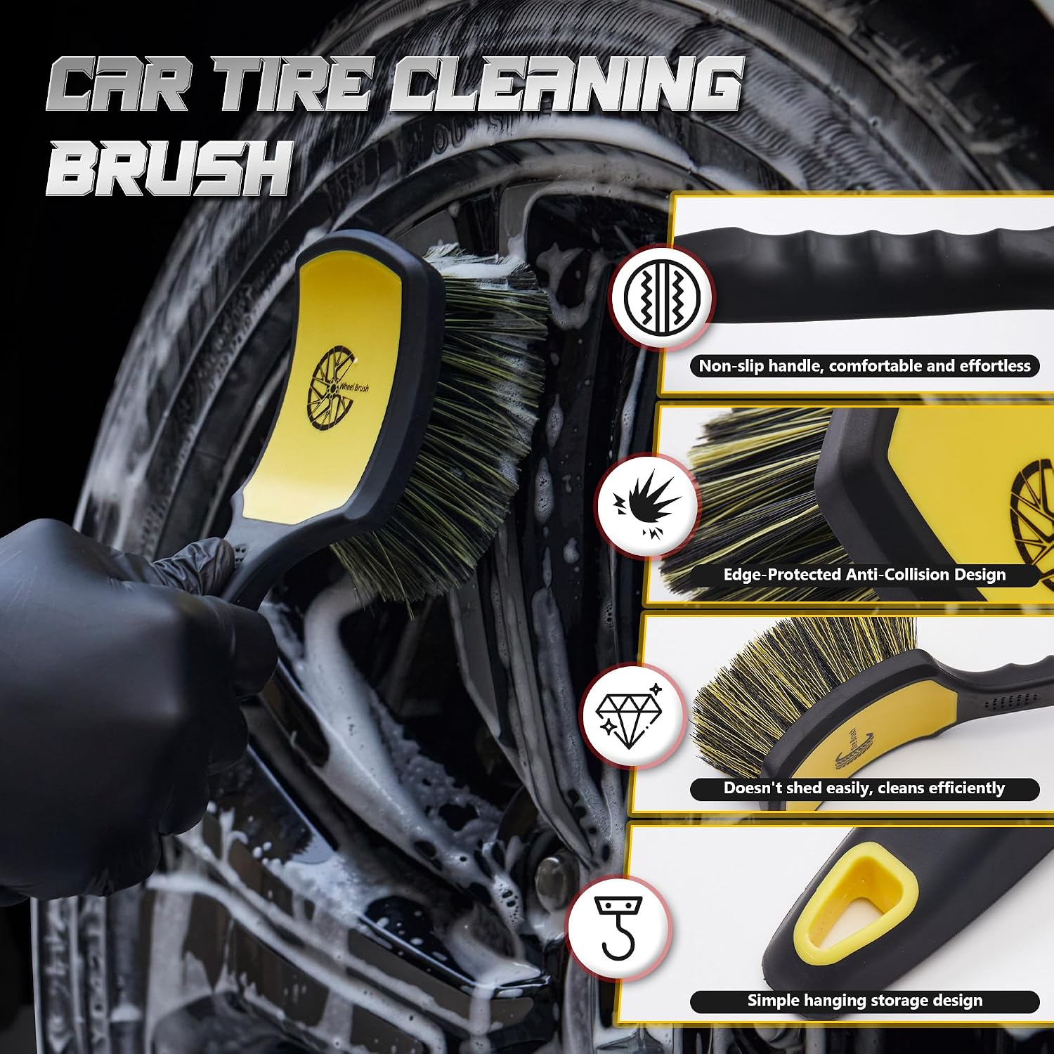 Detalle 1 de BMLEI Wheel and Tire Brush Set 2-Pack