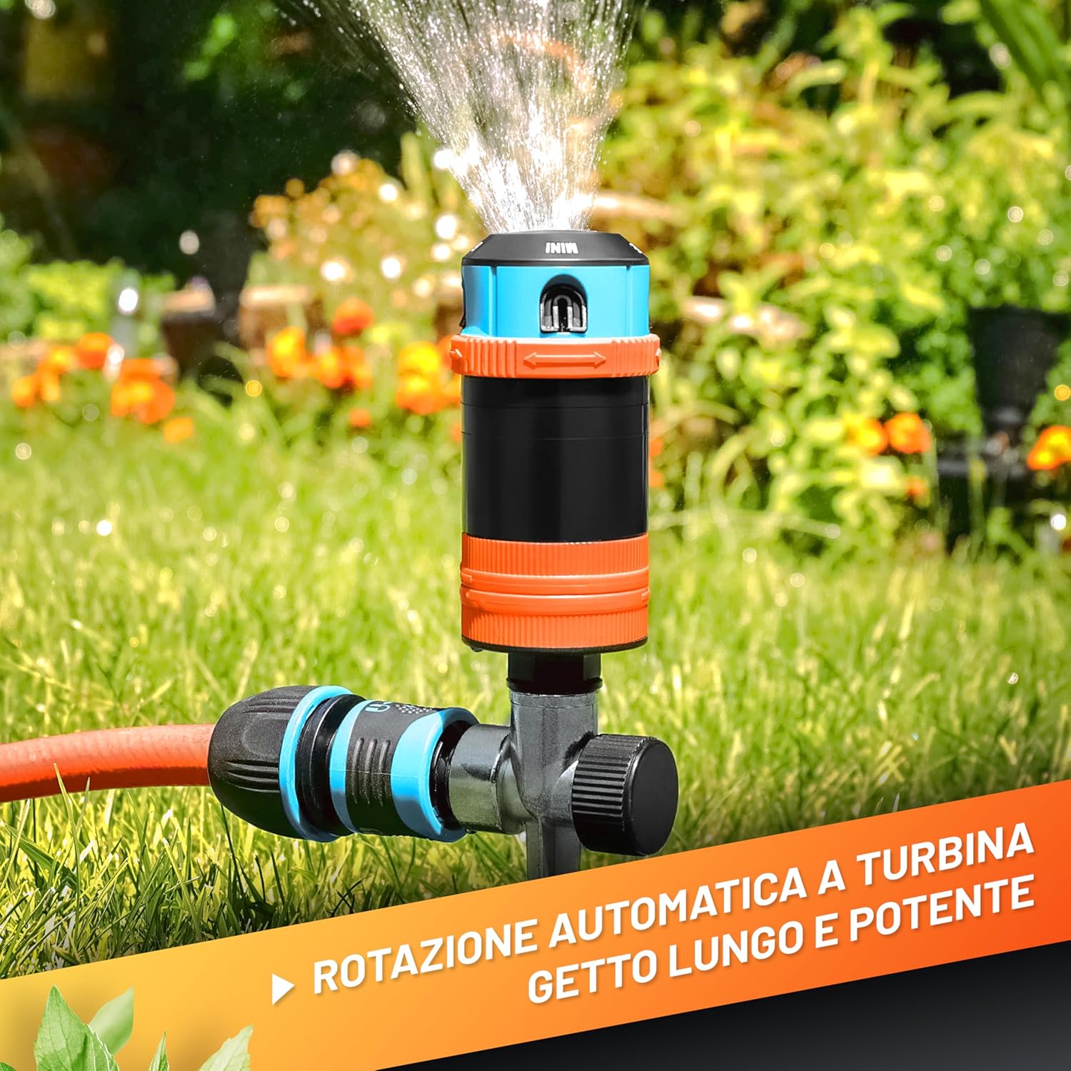 Thumbnail 2 de Irrigatore Giardino Rotante su picchetto GRÜNTEK: irrigazione circolare 30°-360° per grandi superfici
