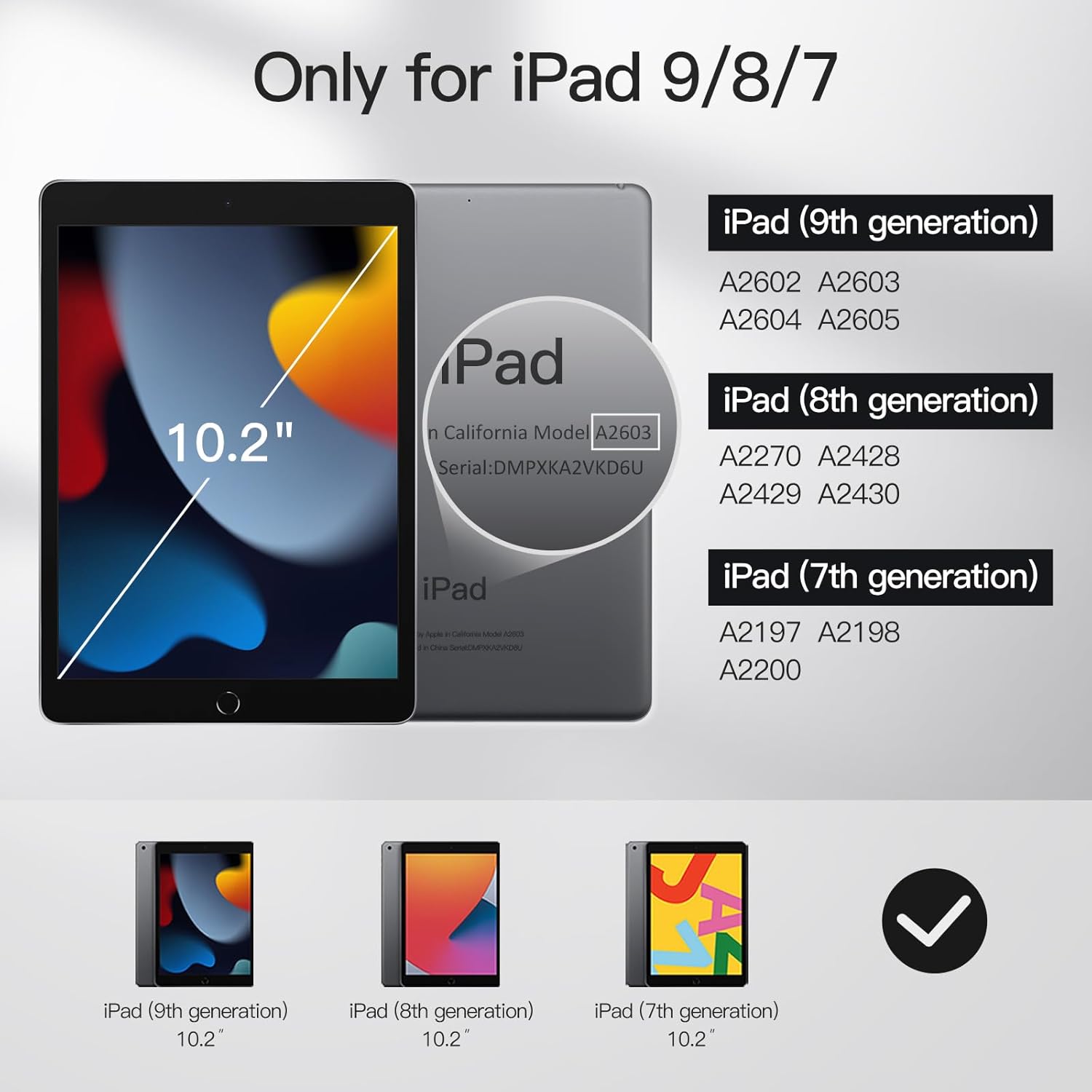 Thumbnail 1 de JETech Hülle für iPad 9 10,2 Zoll