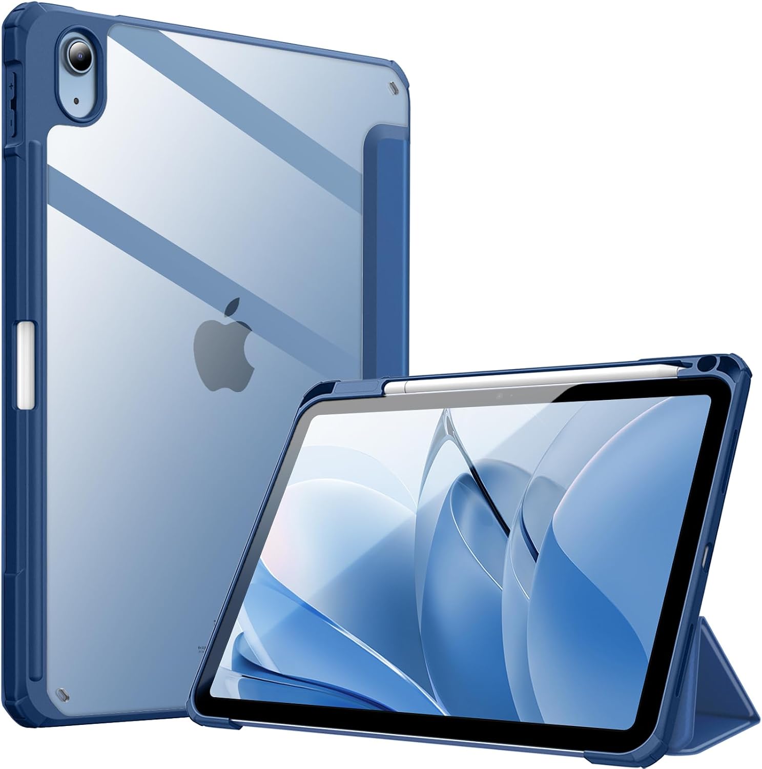 Detalle de FINTIE Hybrid-Hülle für iPad (A16) 11. Generation / iPad 10.9 (2022) mit Stifthalter – Navy