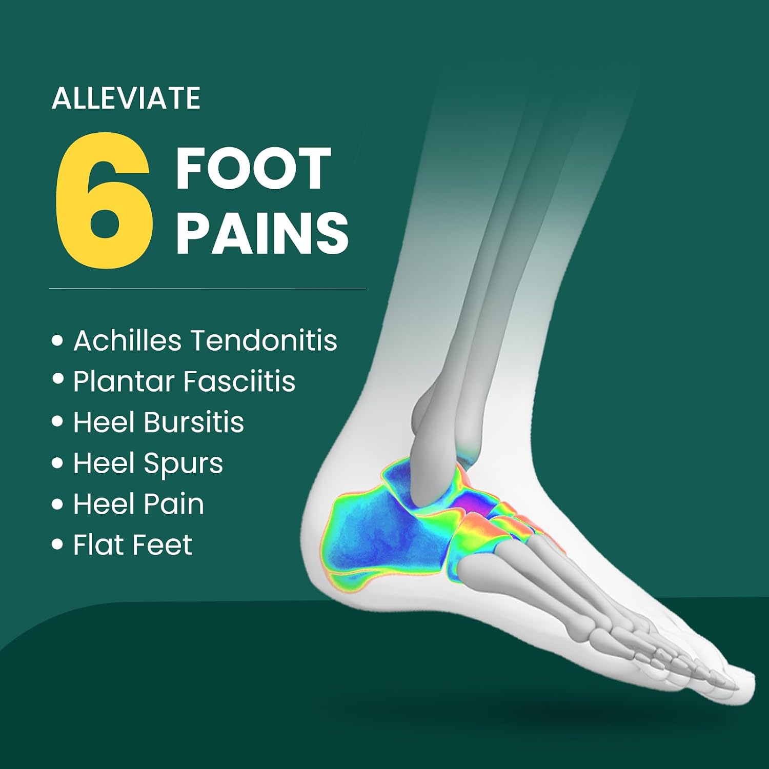 Thumbnail 1 de Welnove Gel Heel Cushion Cups with 1" and 0.6" Lifts – 2 Pairs