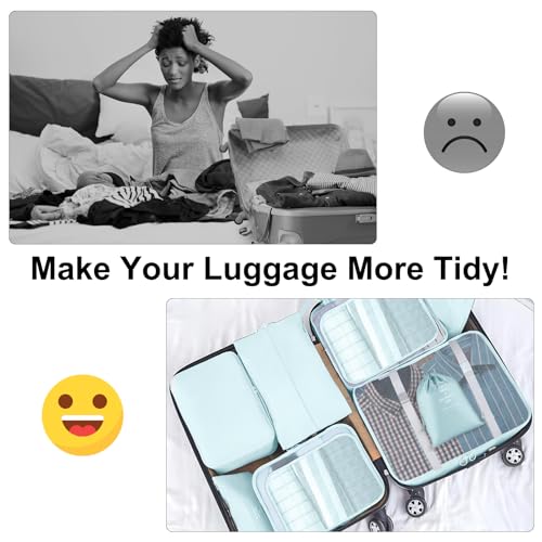 Detalle de Koffer Organizer Set von TXBOBECO – 10-teiliges Packing Cubes Reise-Organizer-Set