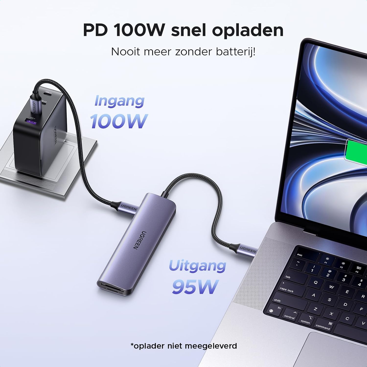 Detalle 1 de UGREEN Revodok USB-C-hub met 4K HDMI, 100W PD en SD/TF-kaartlezer