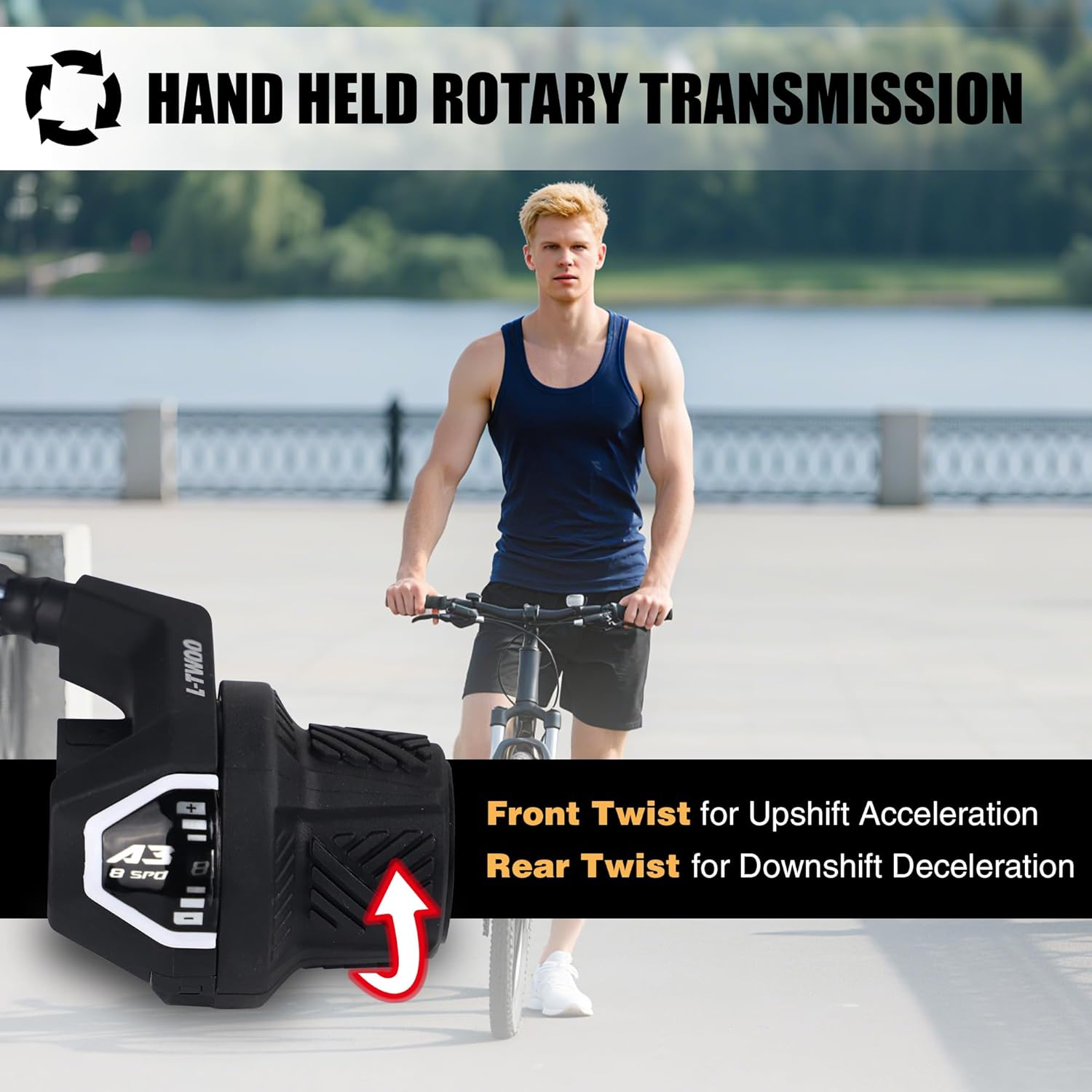 Thumbnail 4 de ZUKKA 8-Gang Fahrradschalthebel 8-Gang Twist