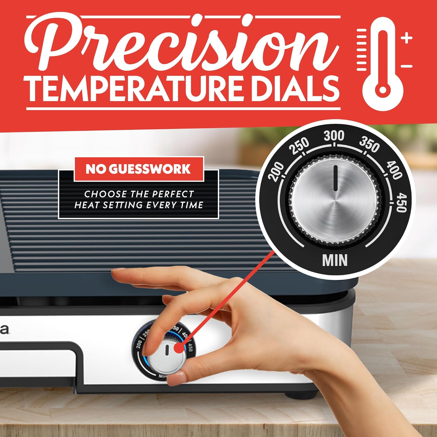 Detalle 2 de Gourmia 3-in-1 Indoor Grill 28x11.5 in