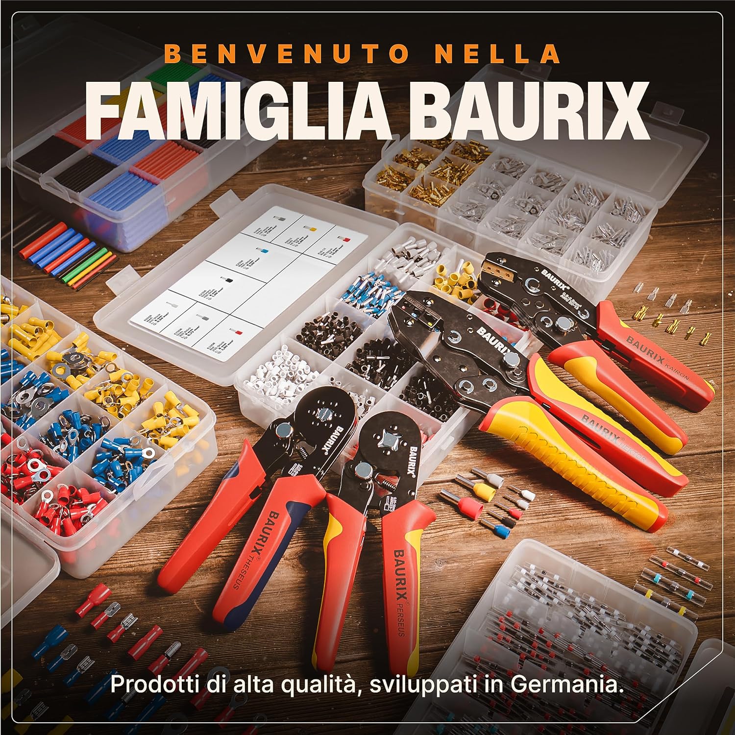Thumbnail 6 de BAURIX Puntalini Elettrici Set 2000 Pezzi - Assortimento Capicorda DIN [0,5-10 mm²]