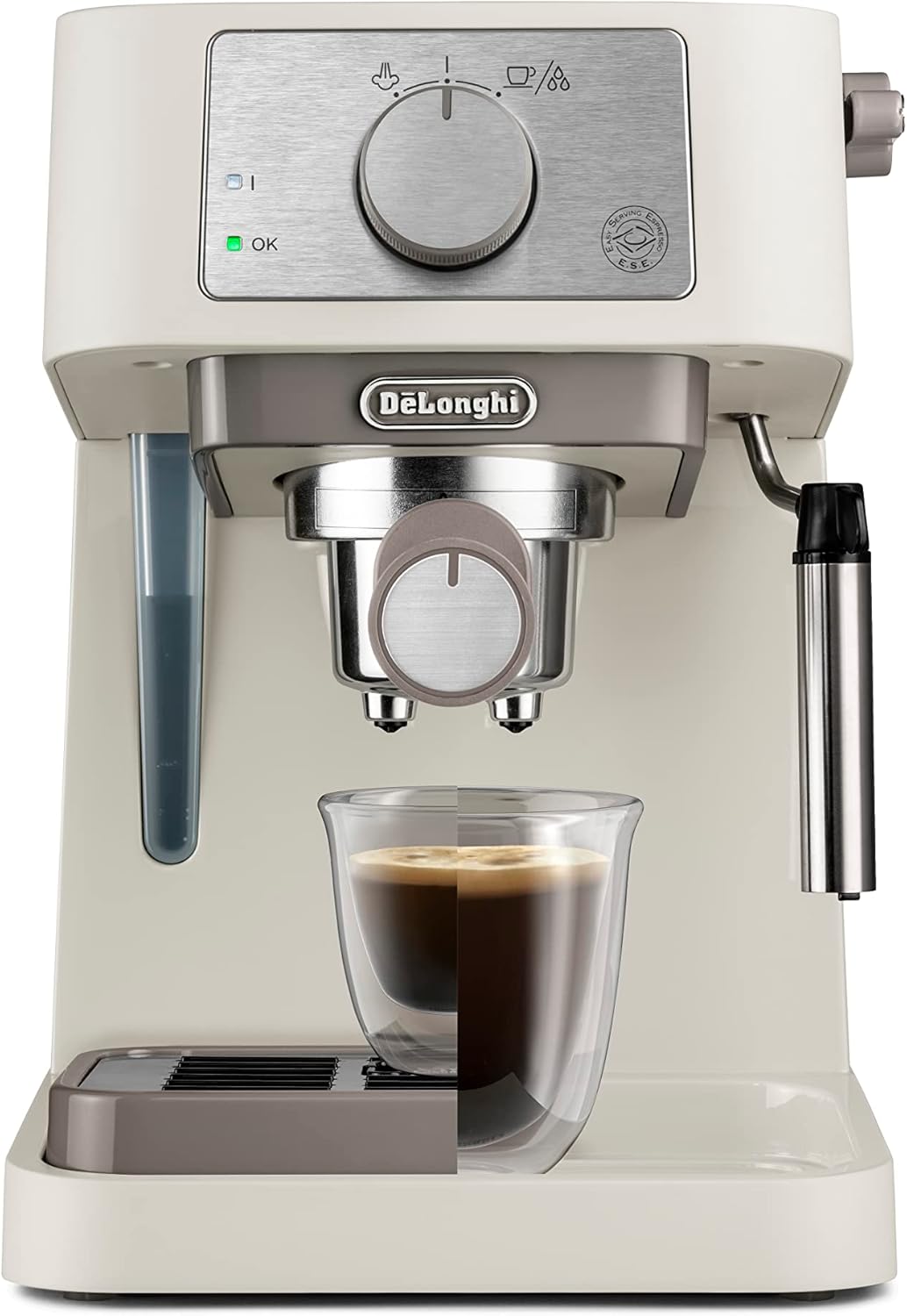 Detalle de De'Longhi Stilosa EC260.CR Manual Coffee Machine — 15 Bar, Cappuccino System, 1L