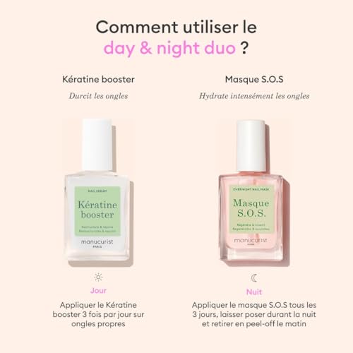 Thumbnail 2 de Manucurist Duo Jour & Nuit Keratine Booster et Masque SOS – Routine fortifiante pour ongles mous