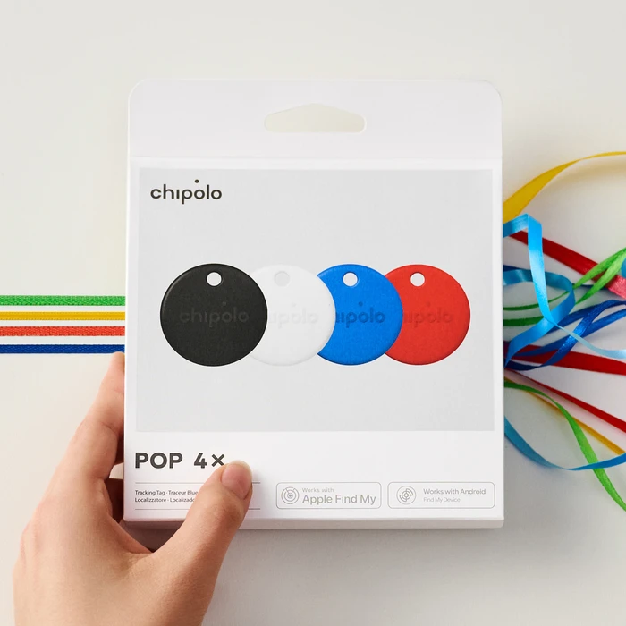 Thumbnail 6 de Chipolo POP 4er-Pack (Schwarz, Weiß, Rot, Blau) – Bluetooth-Tracker für Apple & Android