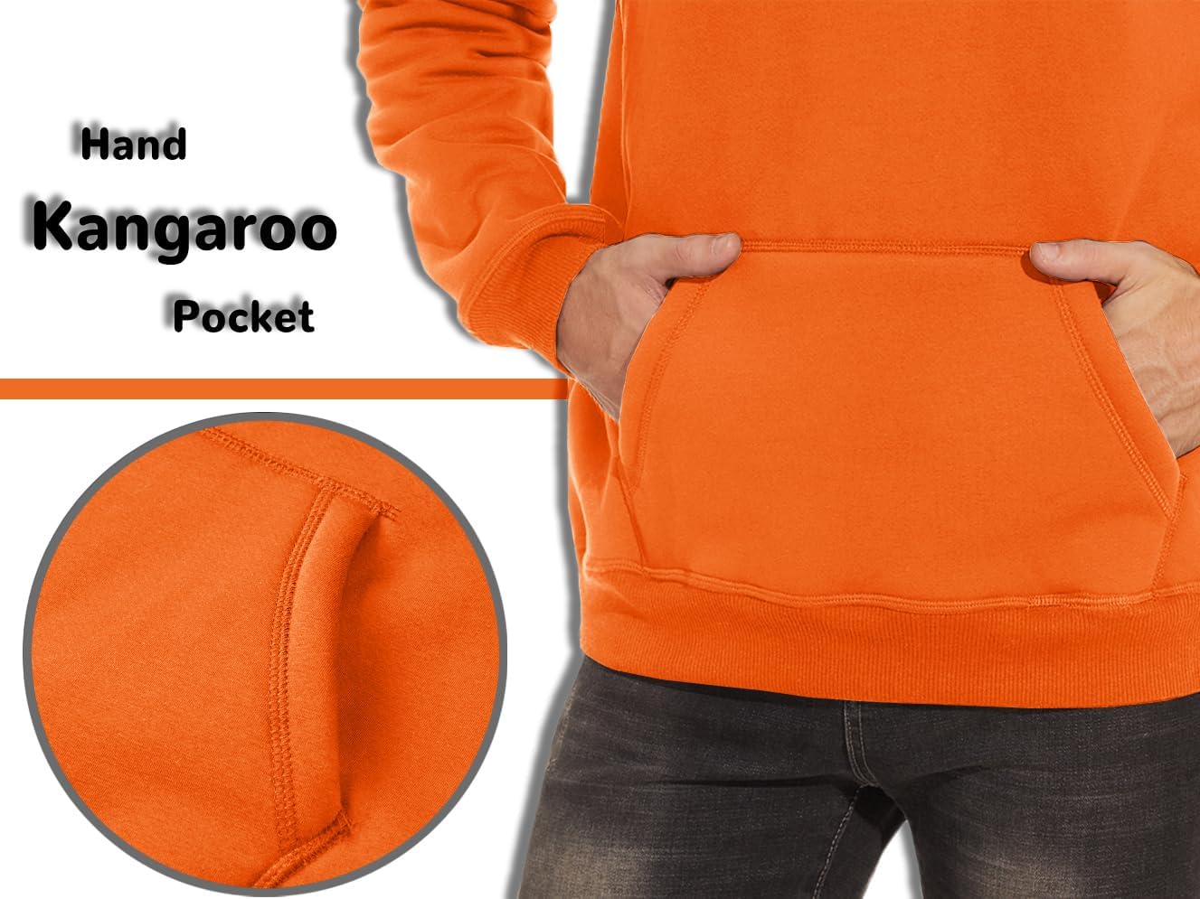 Thumbnail 4 de TACVASEN Men's Sherpa-Lined Pullover Hoodie, Windproof Fleece, Kangaroo Pocket