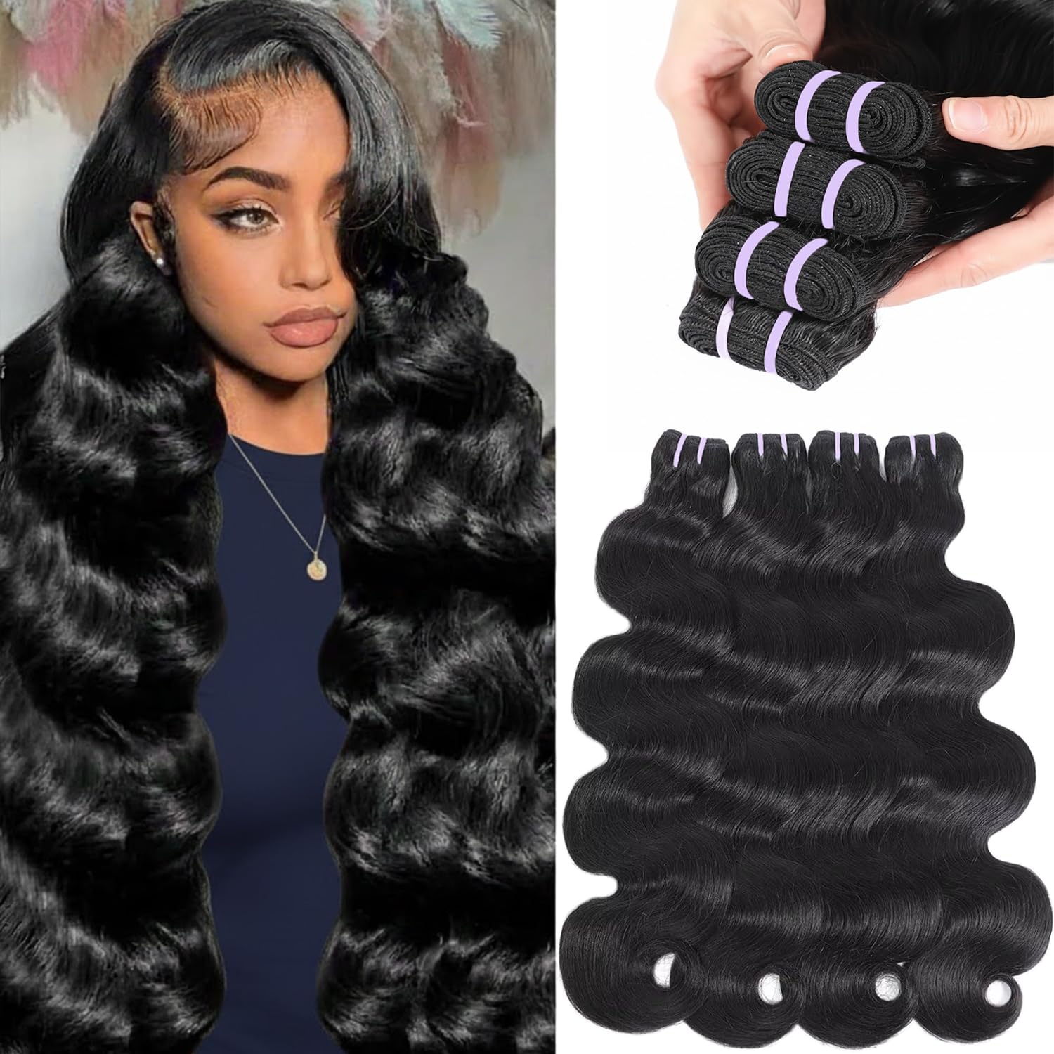 Thumbnail 6 de EPAKUL Body Wave Hair Bundles 18 Inch