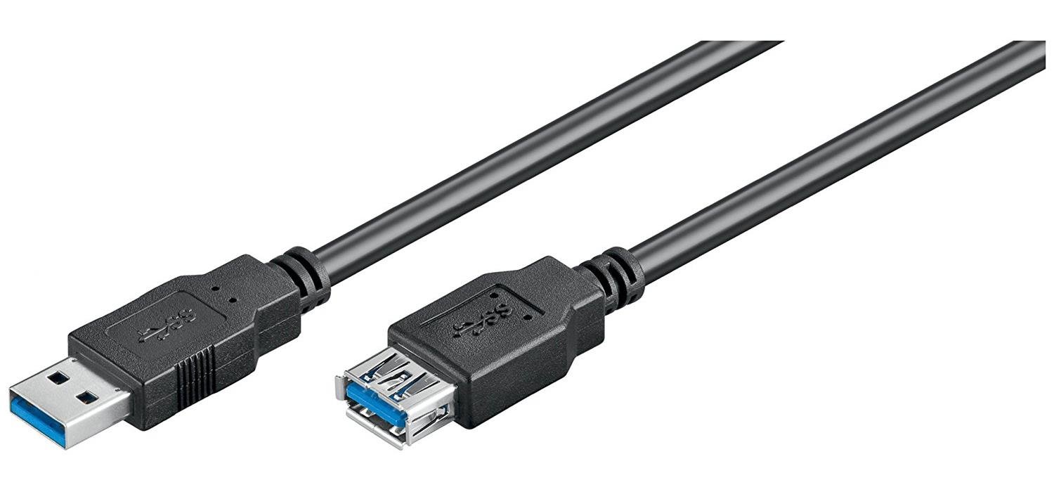 Detalle de Goobay 93998 przedłużacz USB-A 3.0, 1,8 m, 5 Gb/s, potrójne ekranowanie