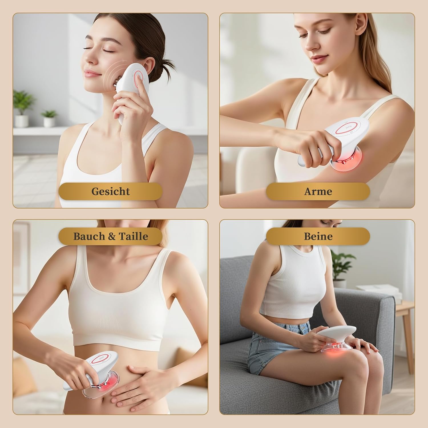 Thumbnail 1 de Ehomfory 3in1 Schröpfmassagegerät – Lymphdrainage, EMS & Rotlicht für Gesicht und Körper