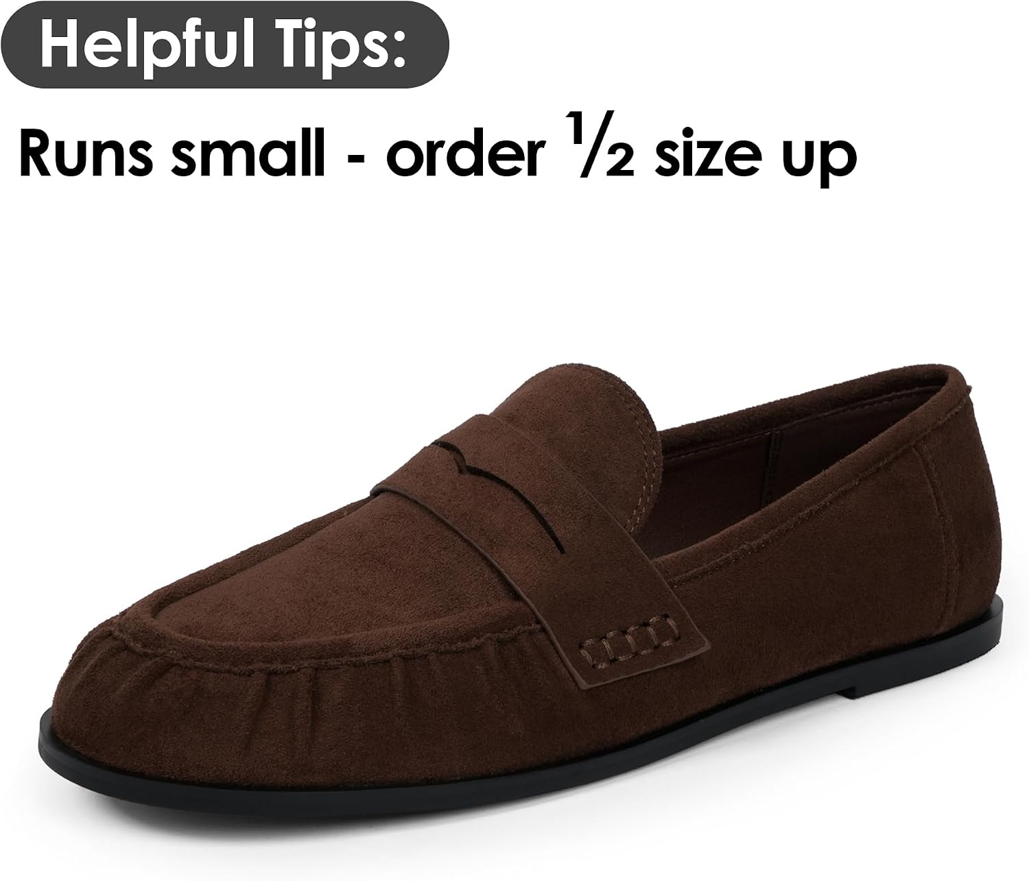 Detalle 2 de QIY Women's Penny Loafers, Cushioned Slip-On Flats with Ruched Toe
