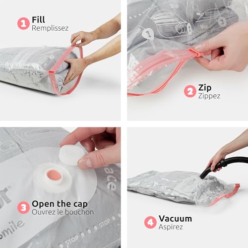 Thumbnail 7 de Compactor Lot de 5 Sacs de Rangement Sous Vide M (90 x 55 cm) – gain d’espace et simplicité