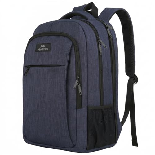 Detalle de MATEIN Grand Sac à dos ordinateur portable 17,3 pouces, bleu, 34 L
