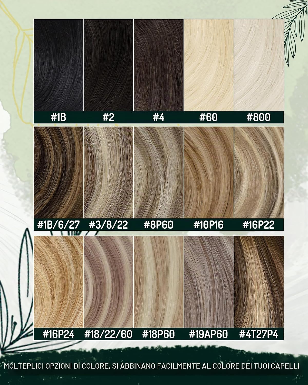 Thumbnail 6 de RUNATURE Extension Clip Capelli Veri 120g 35cm – 7 Pezzi Marrone Chiaro Biondi #10P16