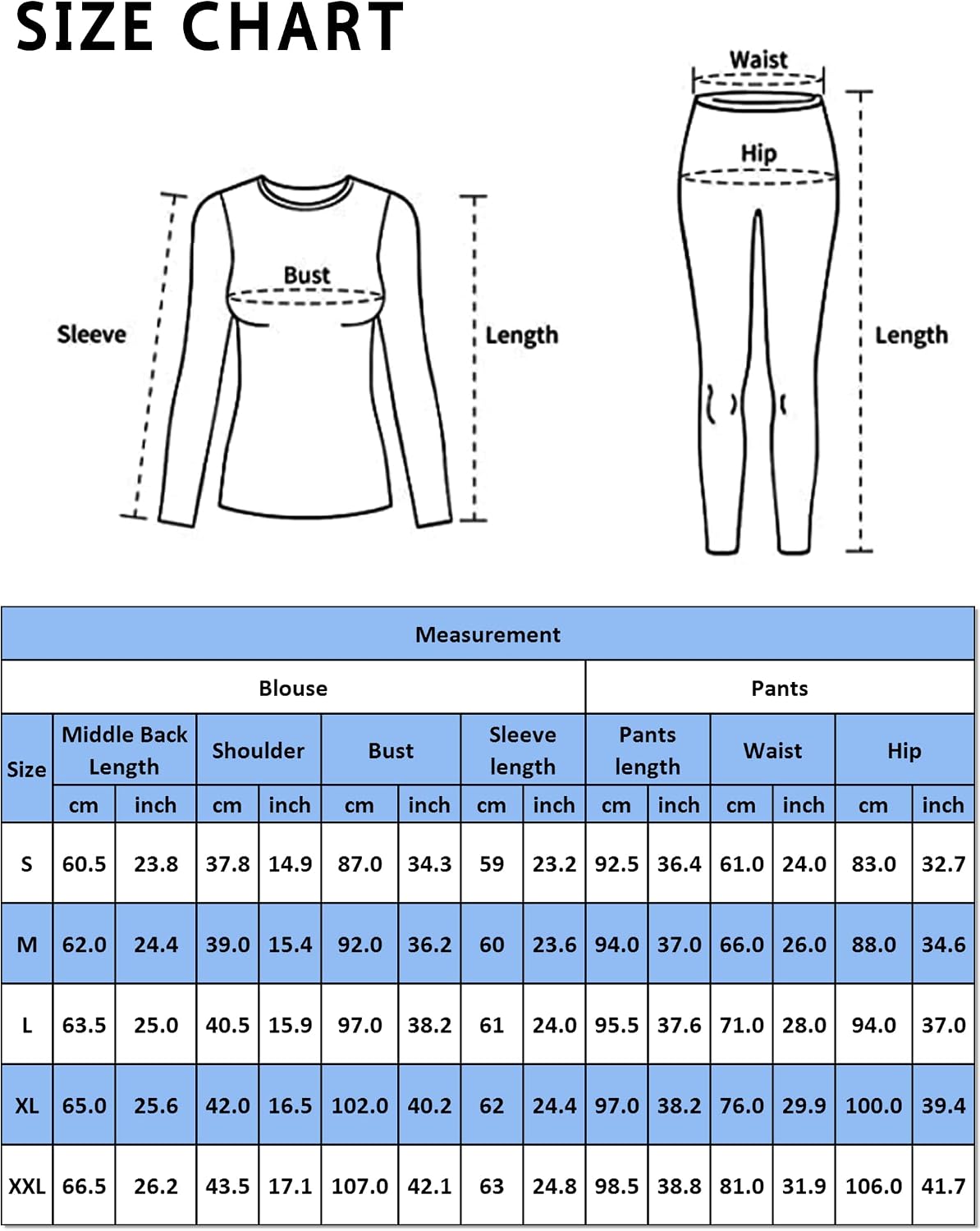Detalle de Completo intimo termico donna Terecey: maglia a maniche lunghe e leggings/pantaloni per l’inverno
