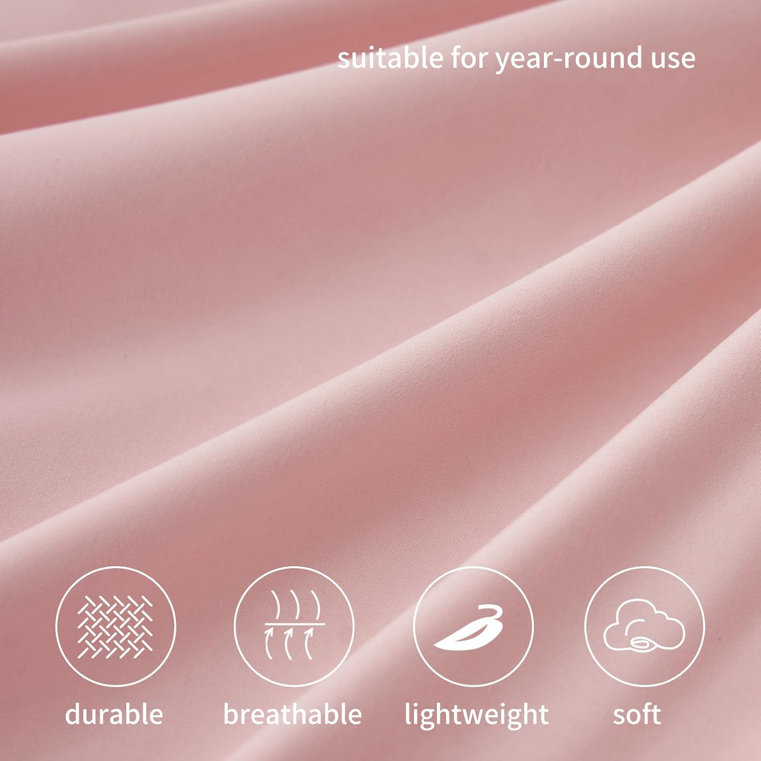 Thumbnail 4 de RUIKASI Drap Housse 160x200 Rose – Confort doux et élastique à 360°