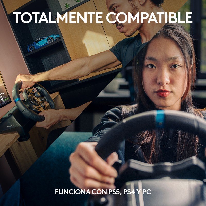 Detalle de Logitech G923 Volante y pedales para PS5/PC