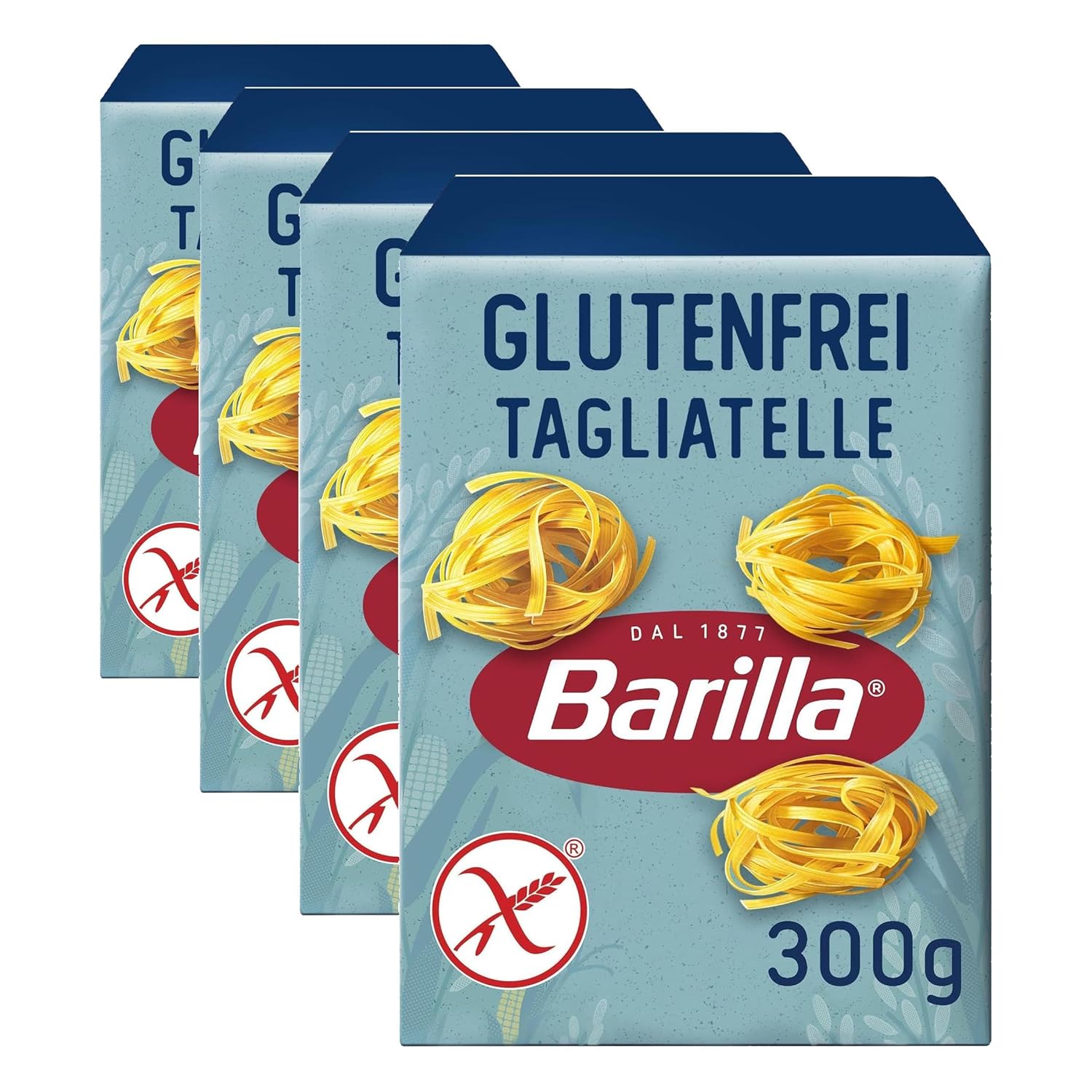 Detalle de Barilla glutenfreie Tagliatelle aus Mais und Reis – 300 g (4er Pack)