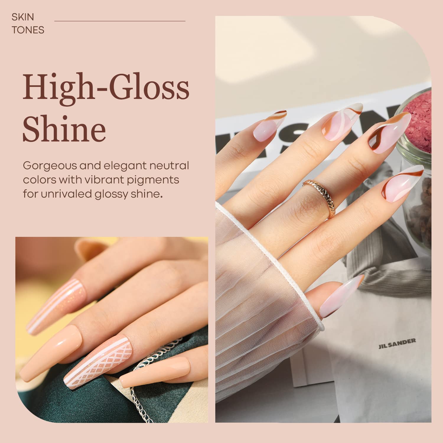 Detalle 2 de modelones Gel Nail Polish Kit 6 Colors ๐