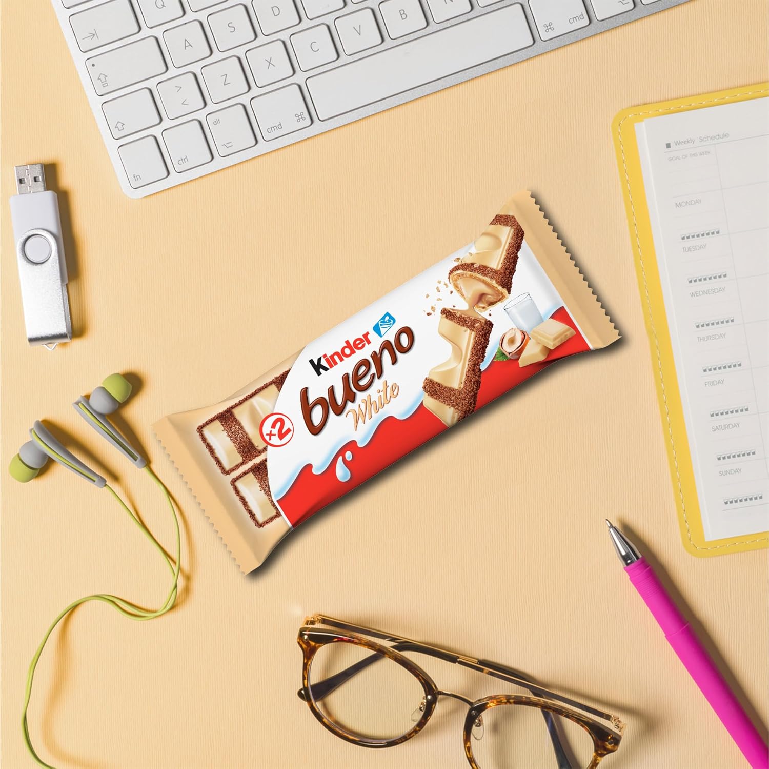Thumbnail 4 de Kinder Bueno White – Snack al Cioccolato Bianco e Nocciole, confezione da 30
