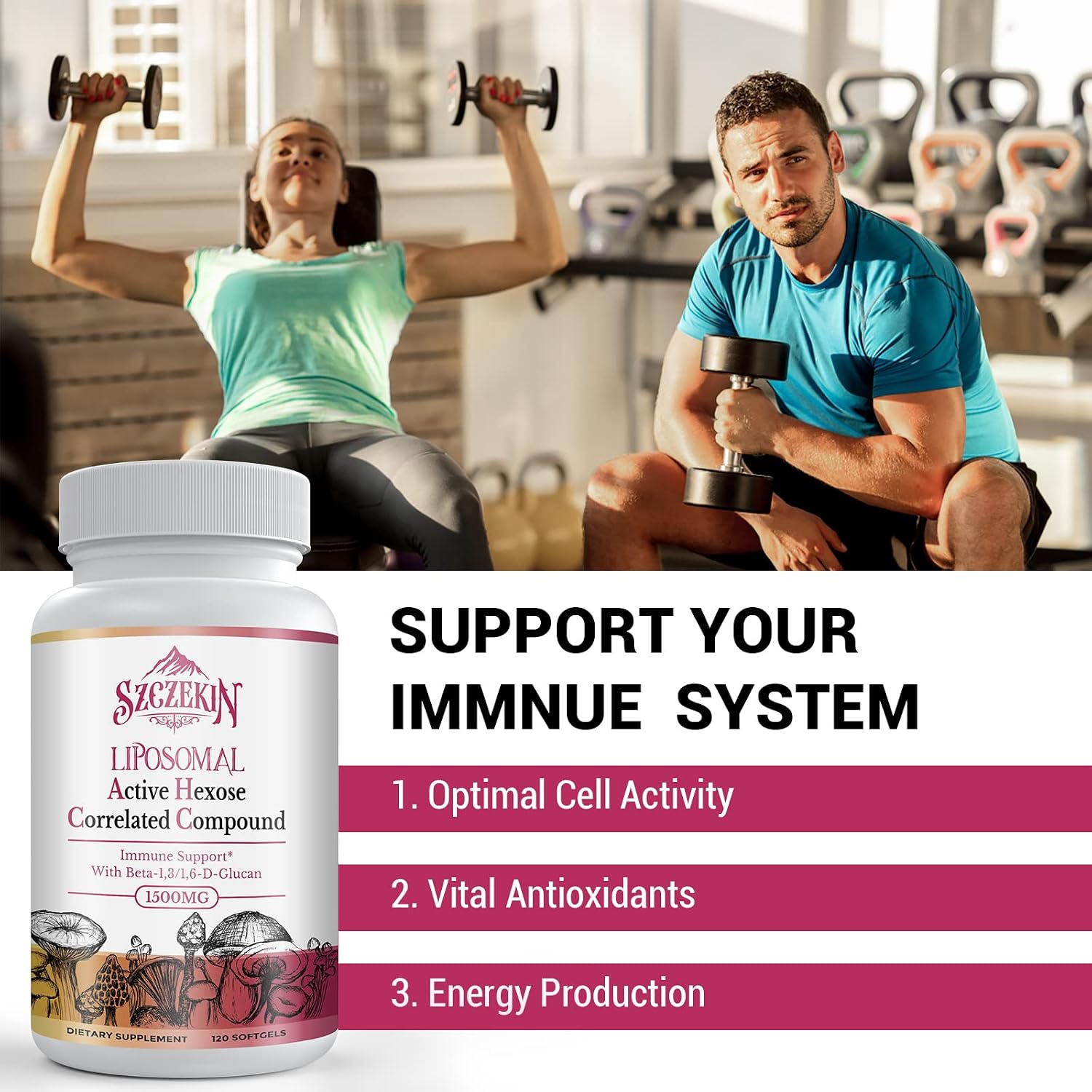 Detalle 1 de Liposomal AHCC Supplement, 1,500 mg