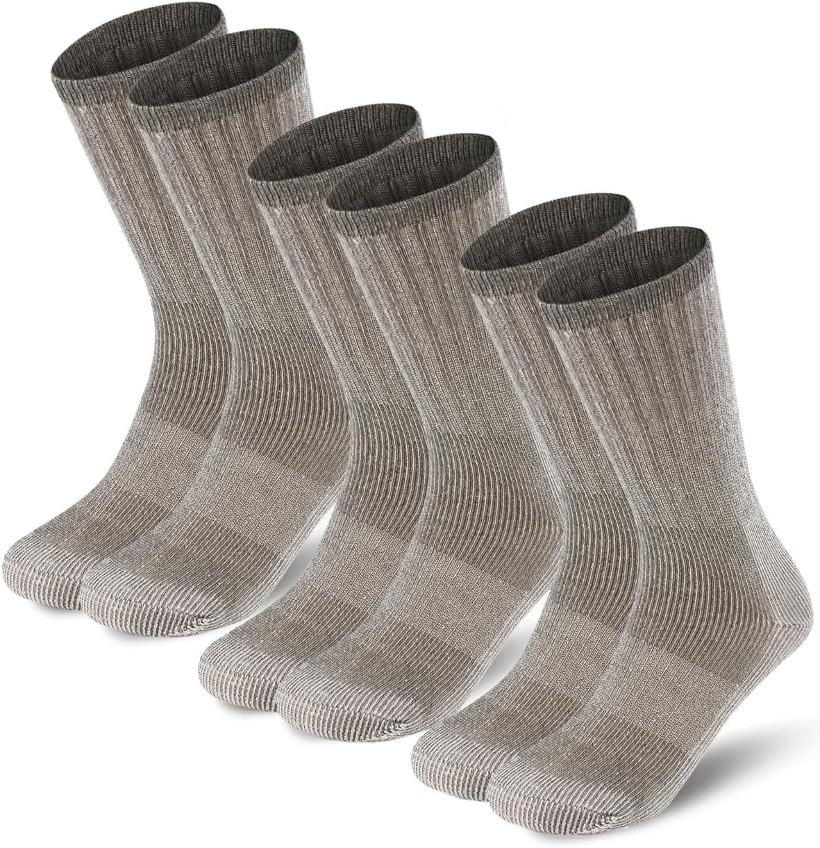 Detalle de Vihir Men's Thermal Merino Wool Hiking Calf Tube Socks, 3-Pack