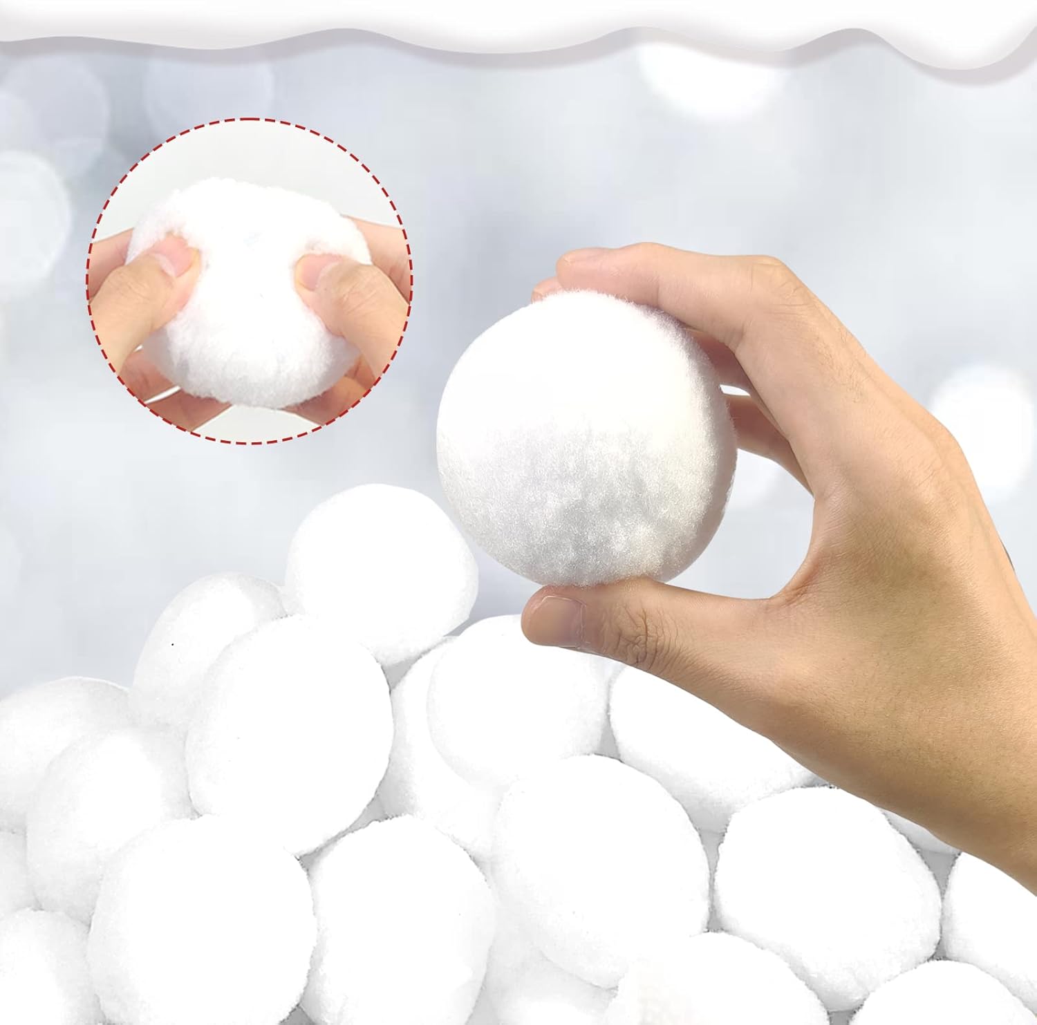 Detalle de Climfusion fake snowballs 50 pack, 3 inch