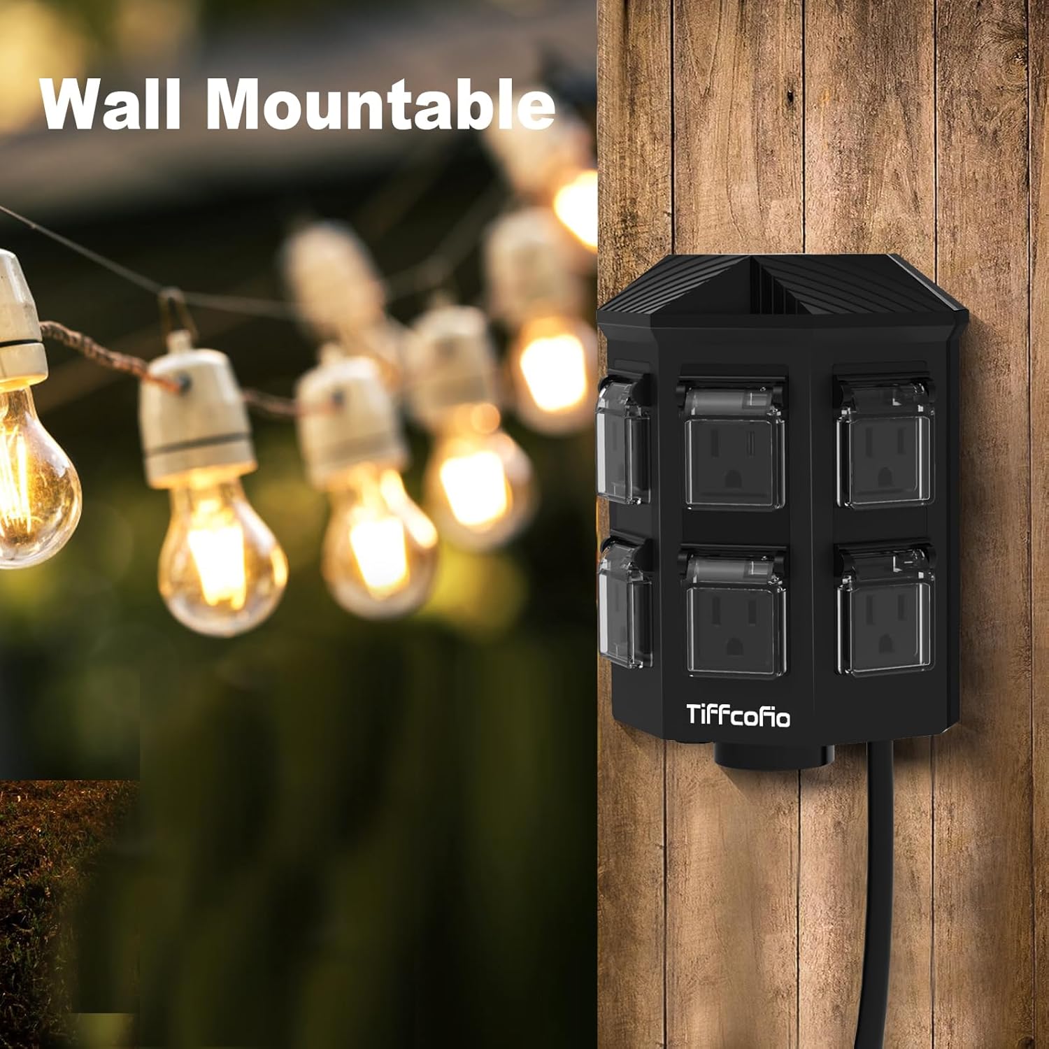 Thumbnail 6 de TiFFCOFiO Outdoor Power Strip 25 ft 6-Outlets