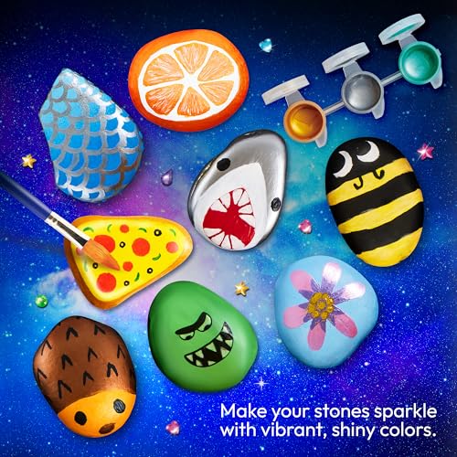 Detalle 2 de Joyin Rock Painting Kit - Glow in The Dark Rock Kit for Kids (Ages 6-12) by JOYIN