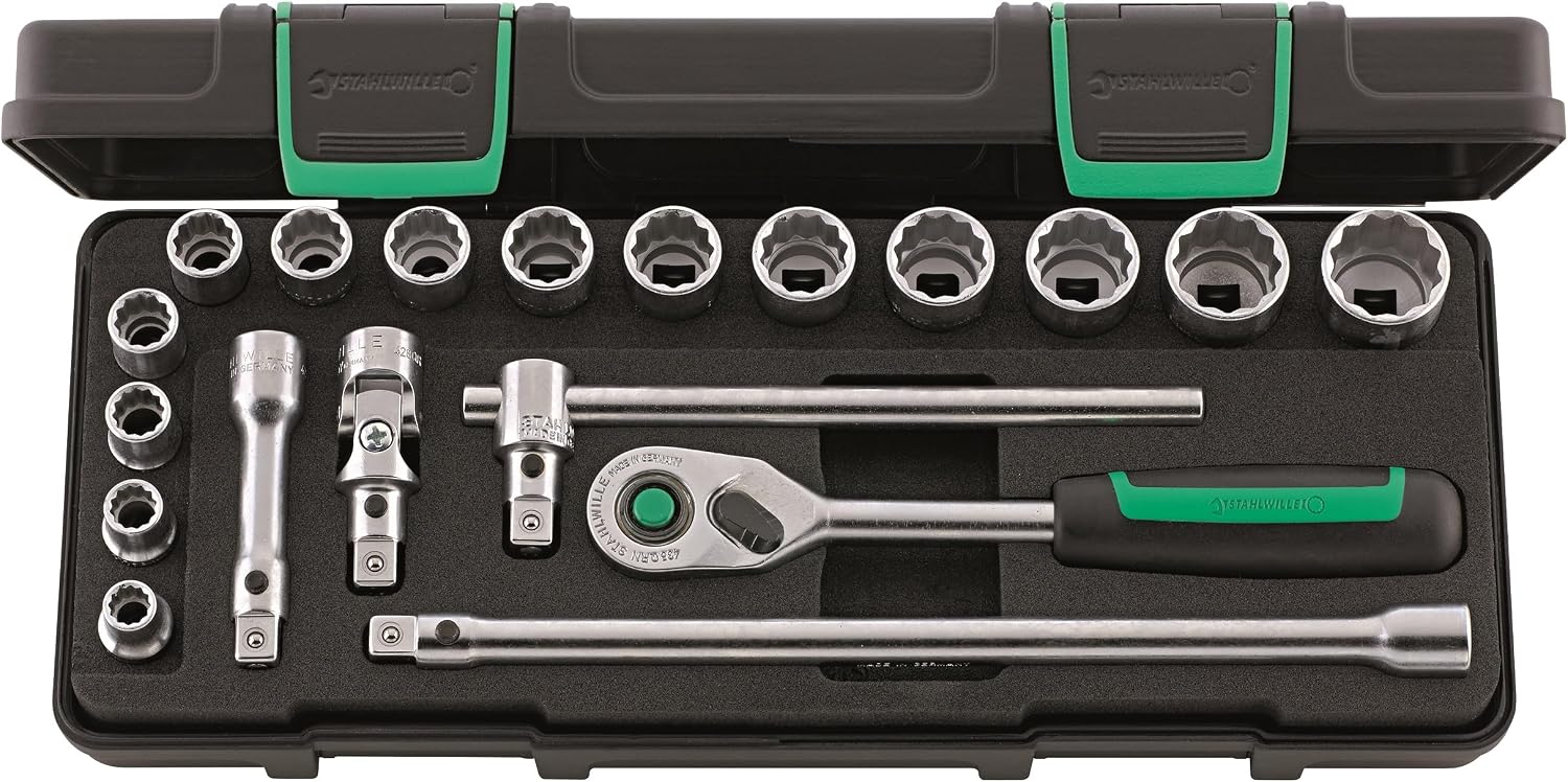 Detalle de STAHLWILLE 45/14/5IQRKN 19点組 3/8SQソケットレンチセット ケース付