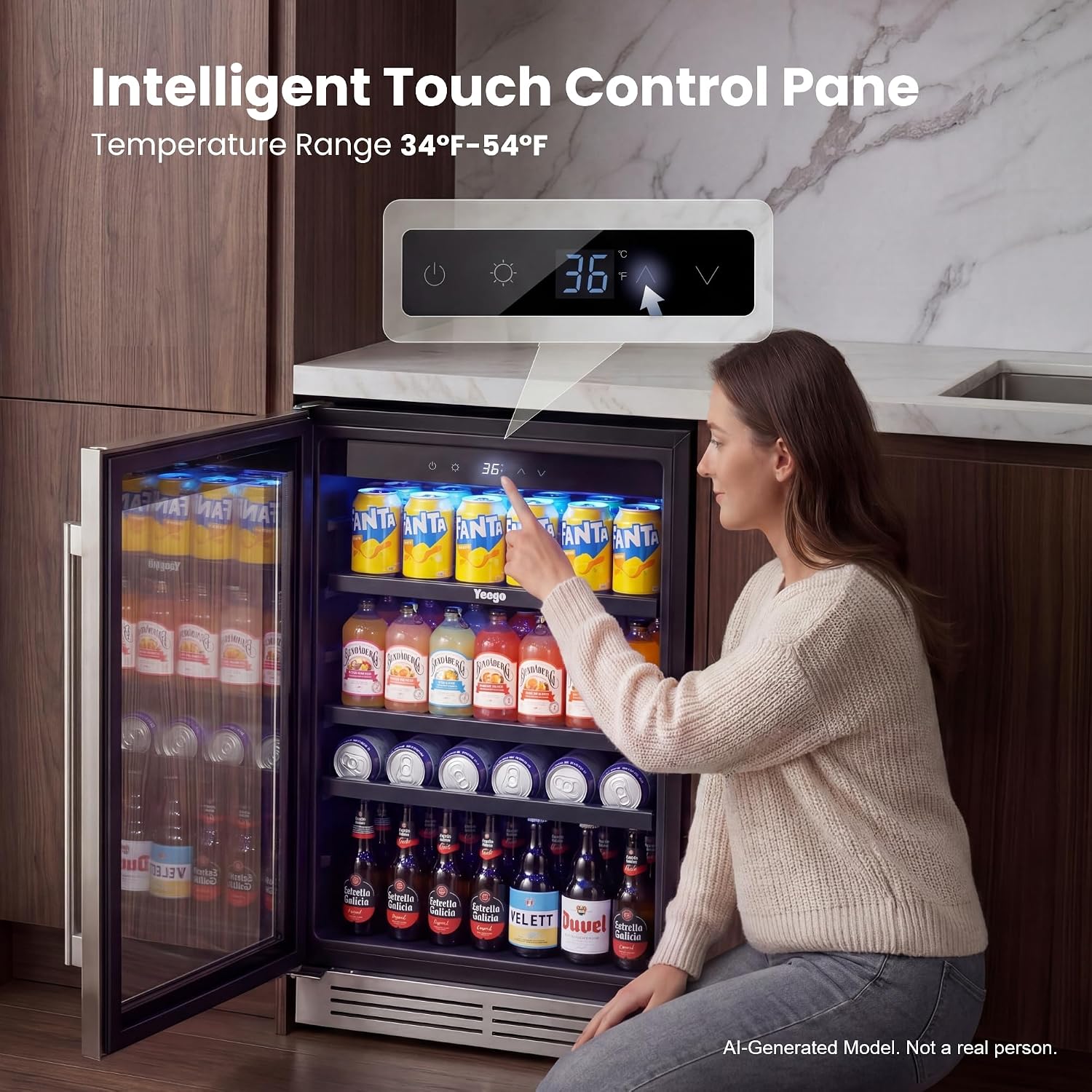 Detalle 1 de Yeego Beverage Refrigerator, 5.1 Cu. Ft.