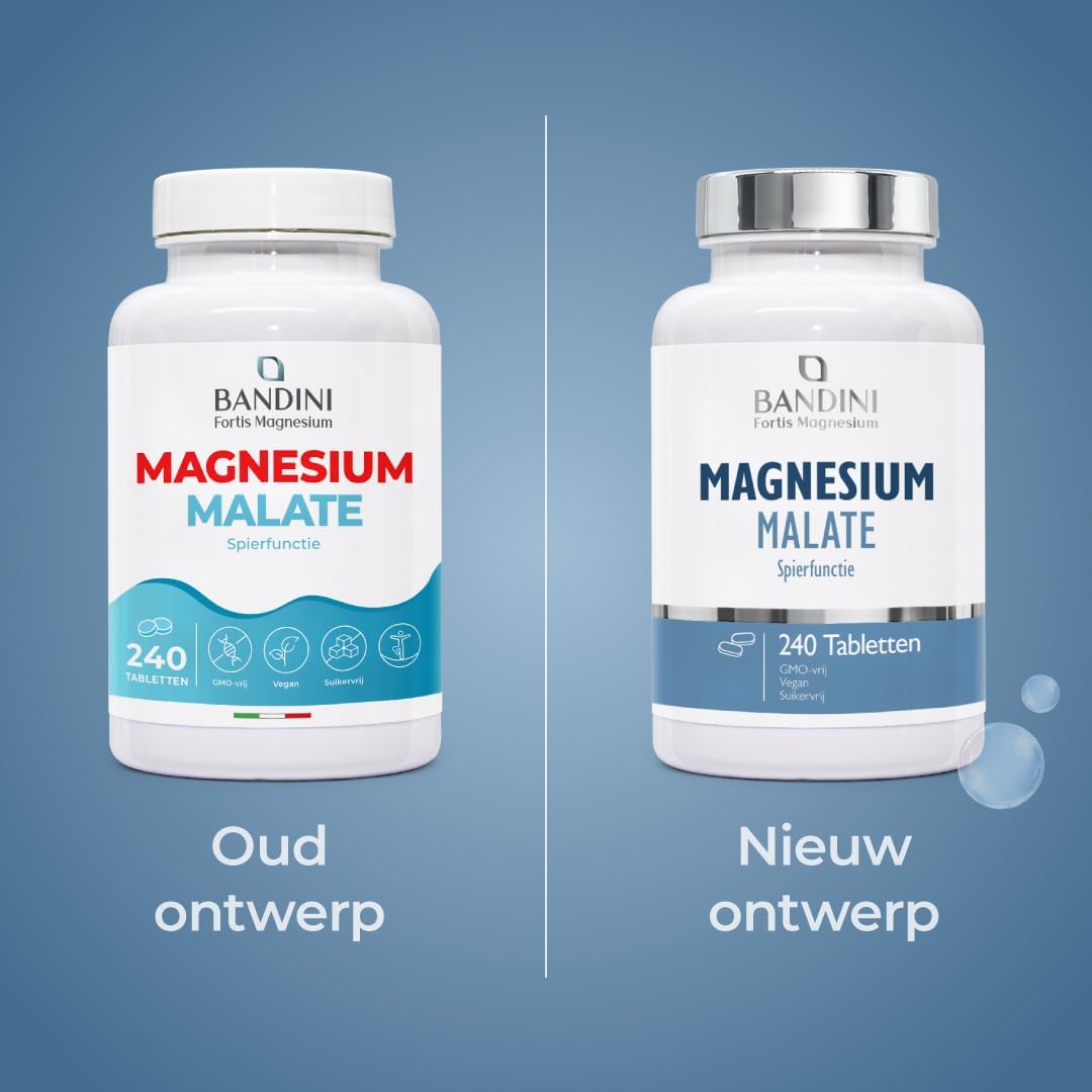 Thumbnail 1 de Bandini® Magnesiummalaat tabletten, 240 stuks, 2.000 mg per dagportie