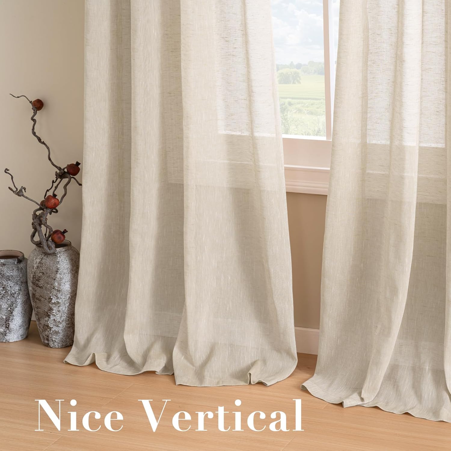 Thumbnail 6 de H.VERSAILTEX Linen Curtains 52x84 inch