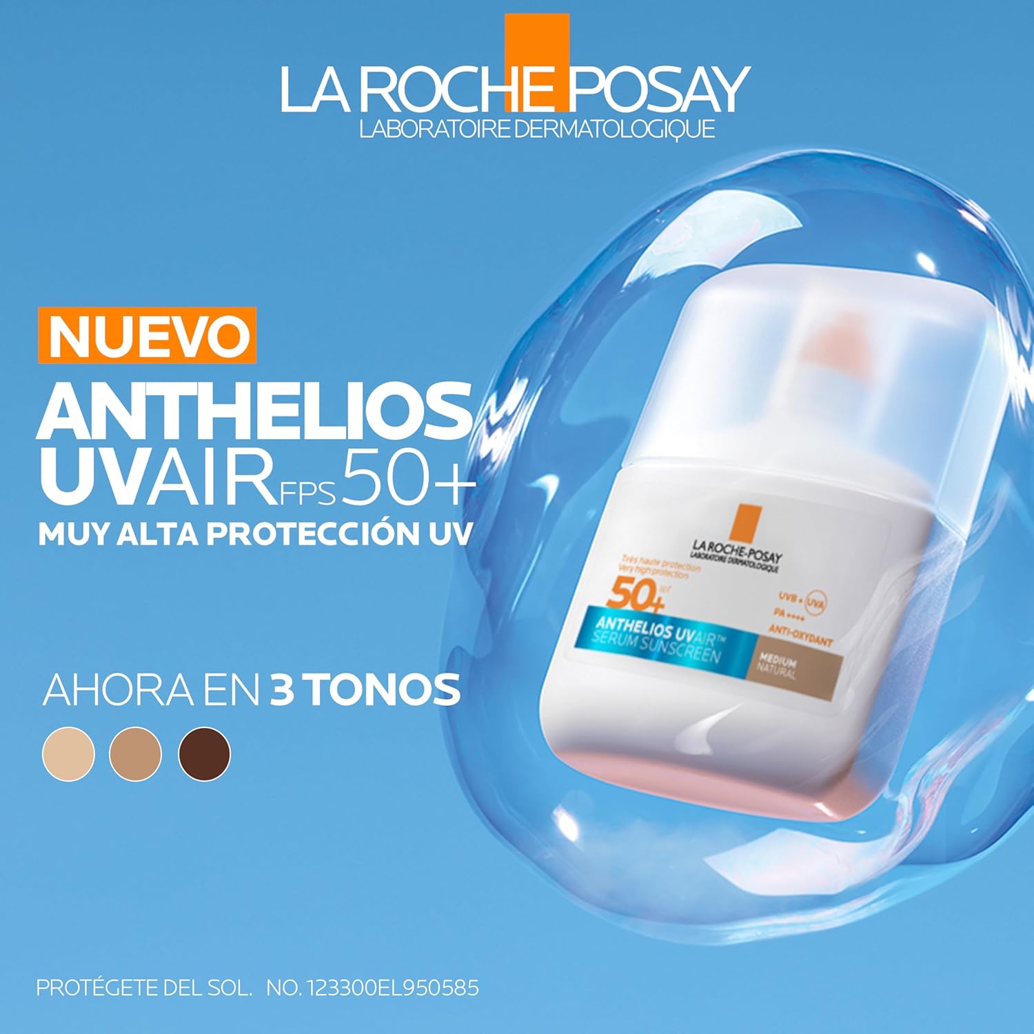 Detalle 2 de La Roche Posay Anthelios UVAIR Serum Sunscreen SPF50+ Medium