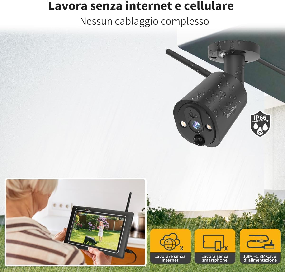 Thumbnail 1 de SecuFirst Kit videosorveglianza esterno 64 GB