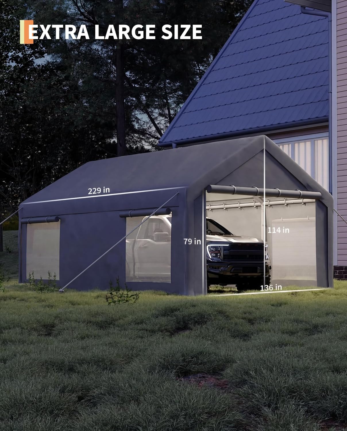 Detalle 1 de GarveeLife Portable Carport 12 x 20 Ft