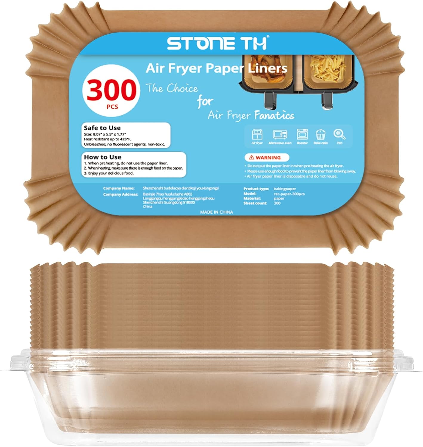 300PCS Air Fryer Liners for Ninja Dual – Disposable Parchment Paper Liners for AF300UK / AF400UK / SL400UK and More