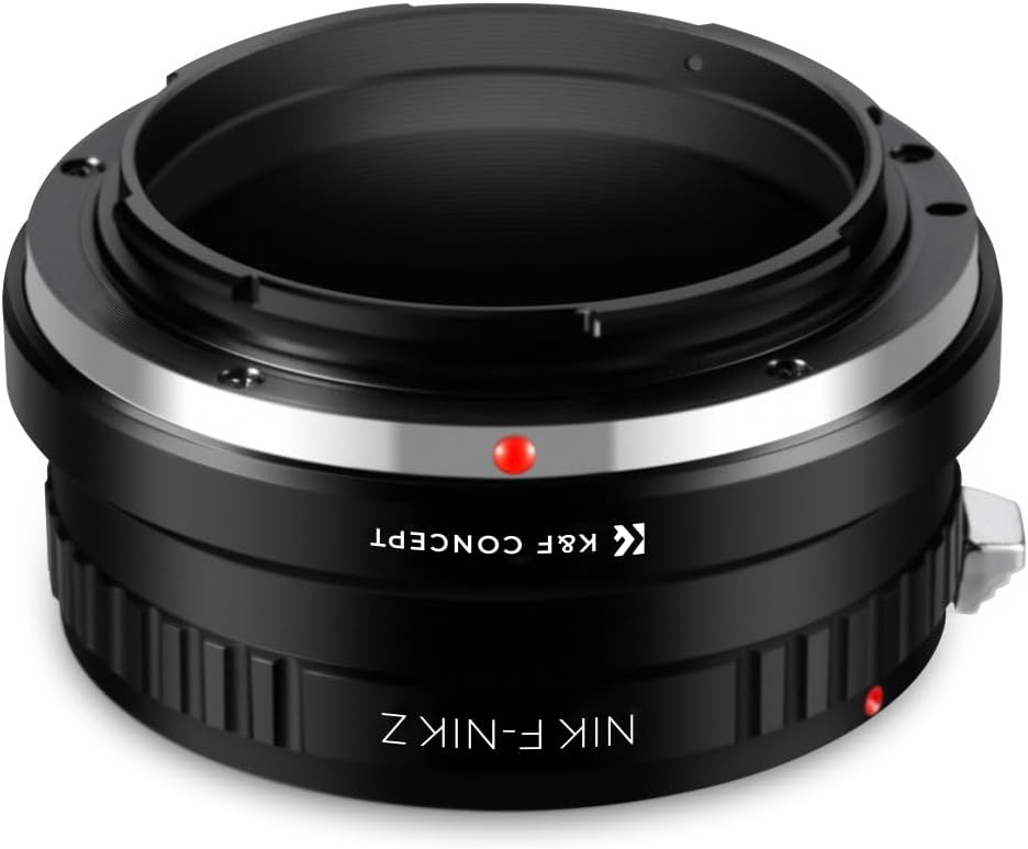 Detalle de K&F CONCEPT NIK-NIK Z Bajonettadapter für Nikon F auf Nikon Z Kameras (Z 7, Z 6) – manuelle Steuerung
