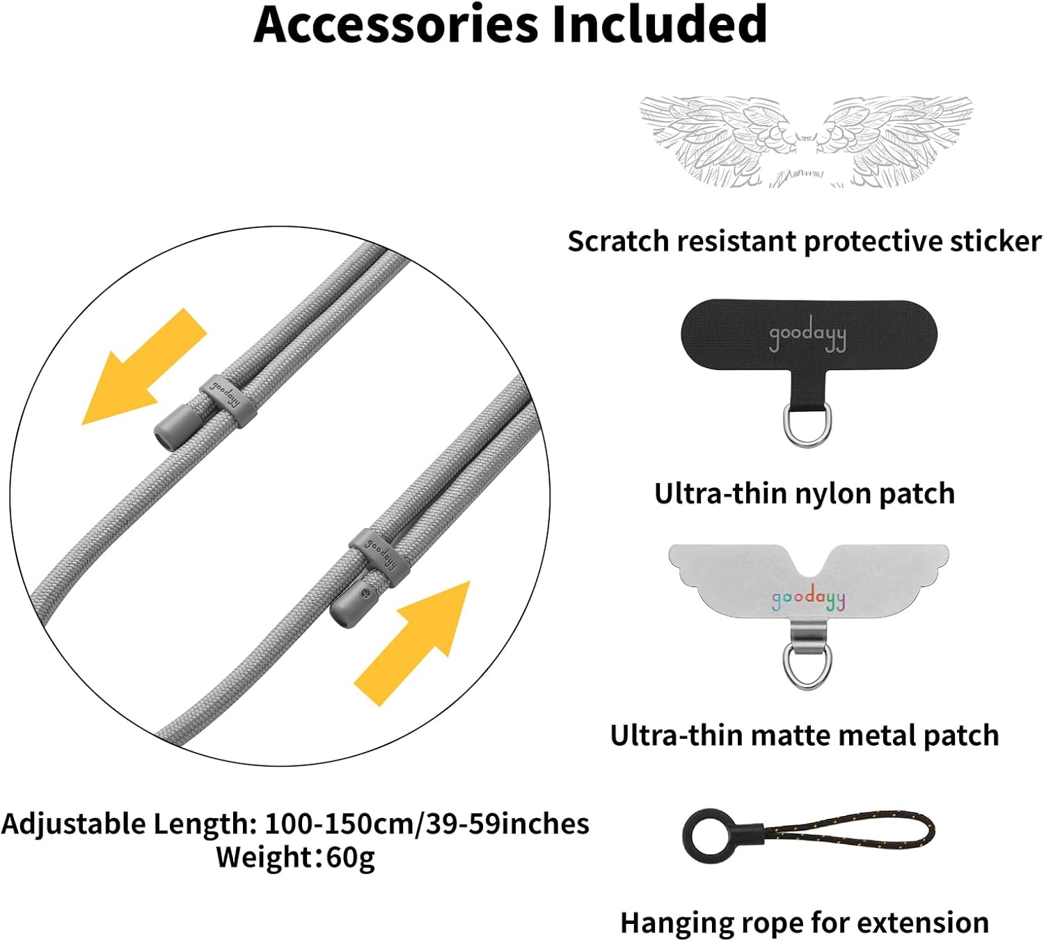 Thumbnail 2 de GOODAYY Mobile Phone Lanyard: Adjustable Crossbody Phone Strap (7mm)