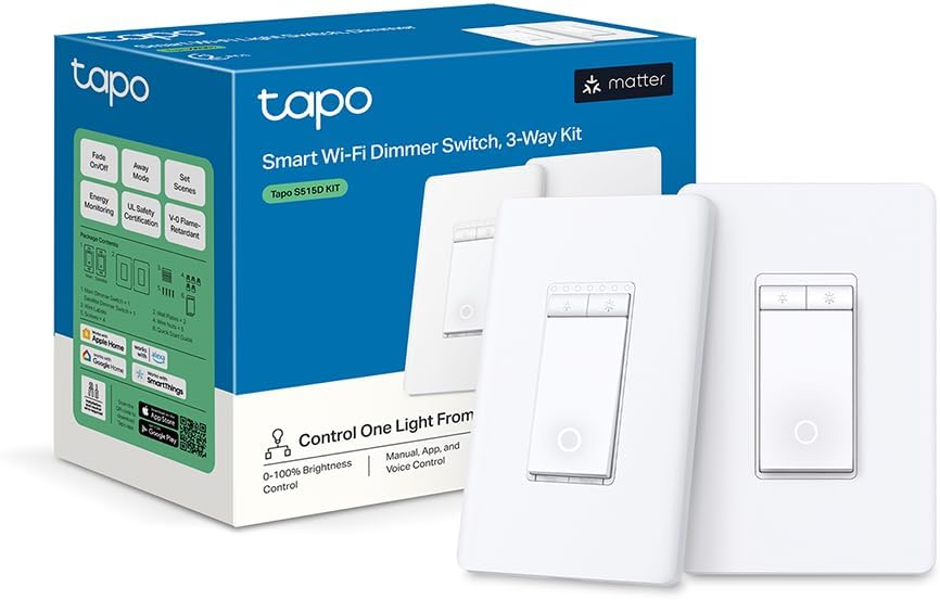 Detalle de TP-Link Tapo S515D 3-Way Dimmer Switch Kit 🎛