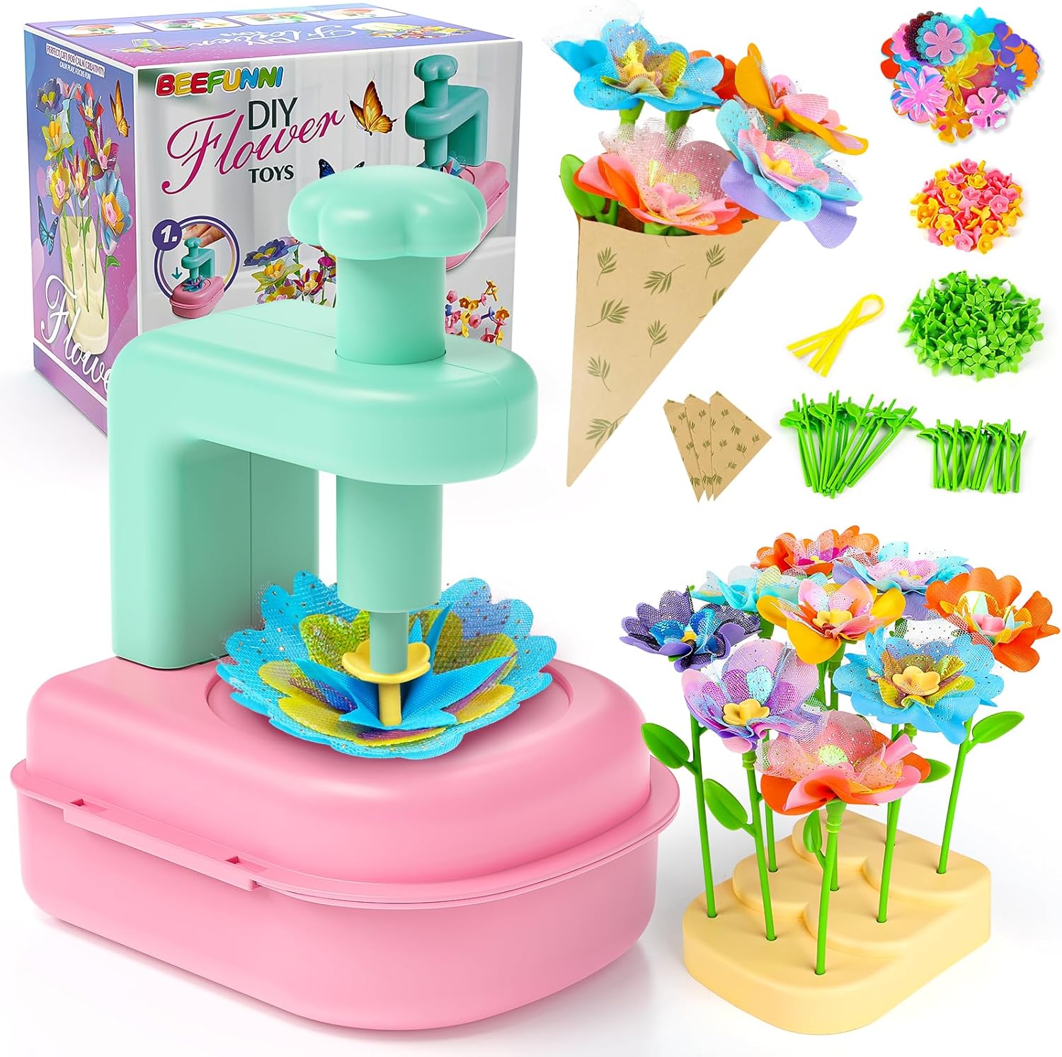 beefunni Flower Bouquet Craft Kit 4-8 🎨