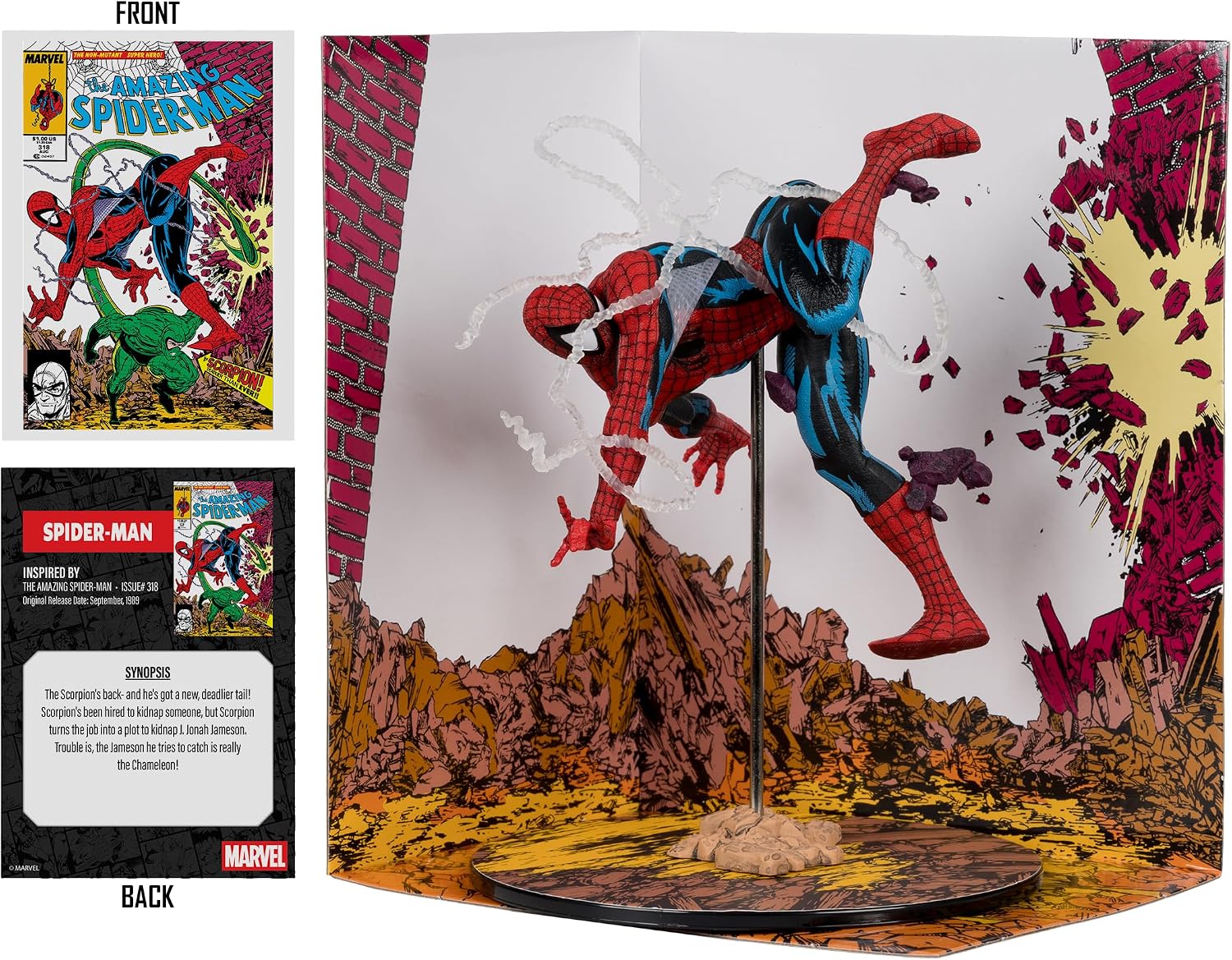 Detalle 2 de McFarlane Marvel Collection – figurka Spider-Man 1/10, Amazing Spider-Man #318