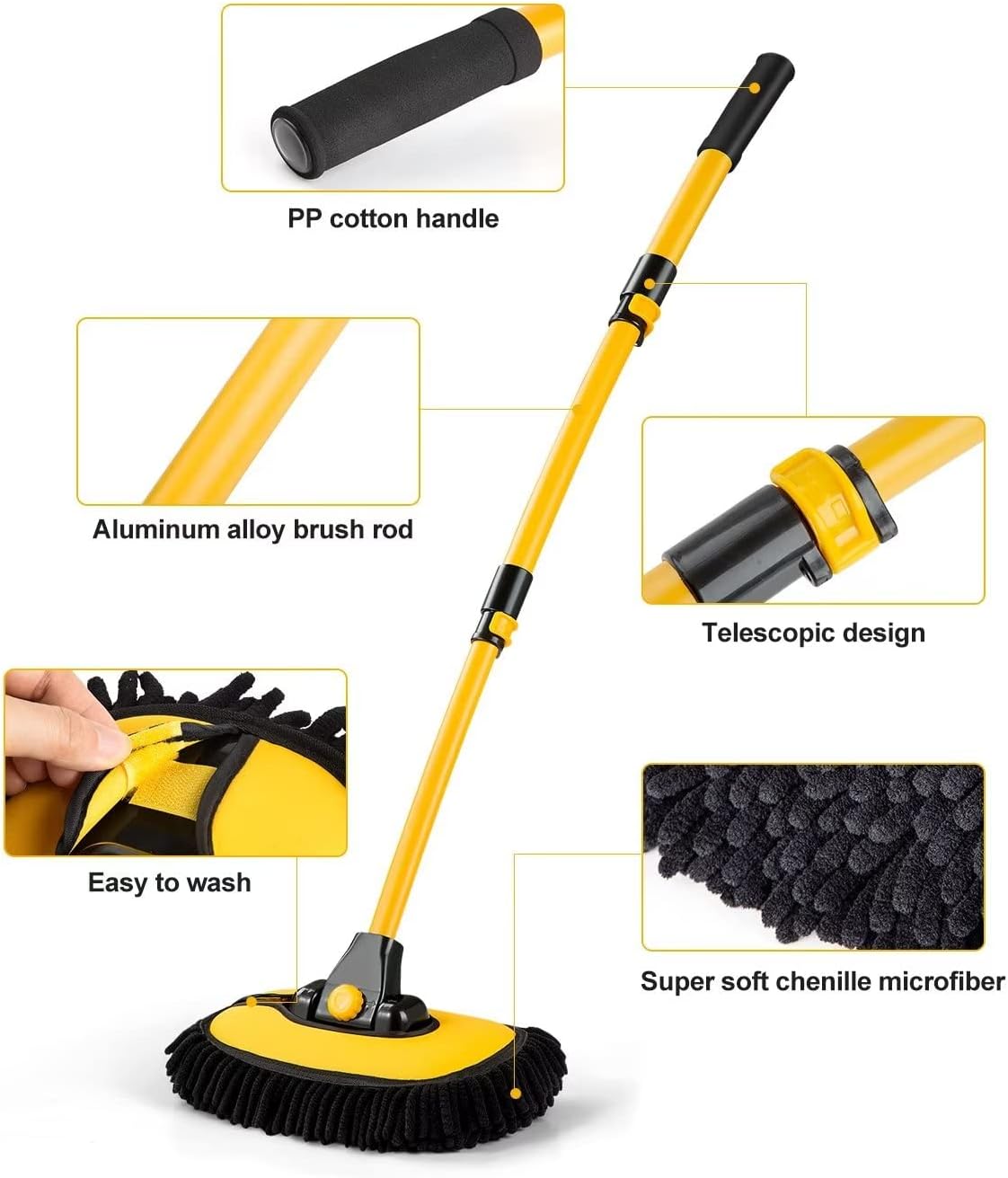 Thumbnail 3 de lesasas Car Wash Brush Kit with Extendable Handle – Scratch-Free Cleaning