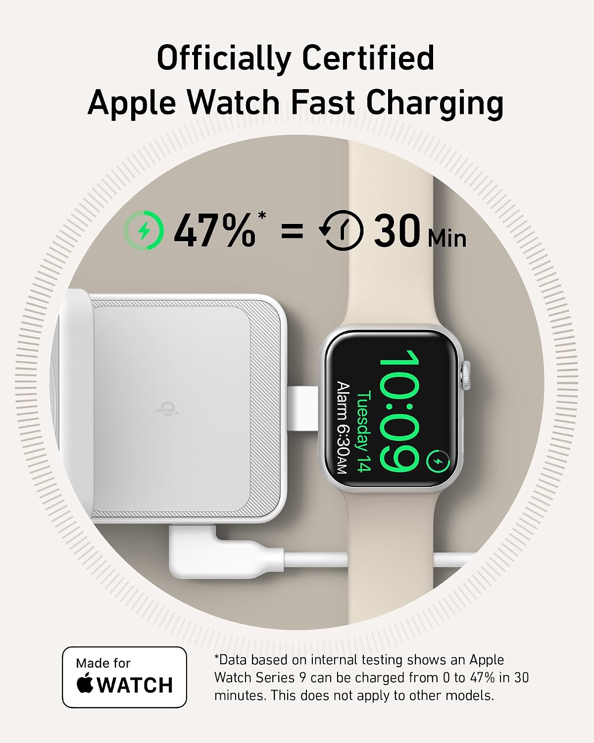 Detalle de Anker MagGo 3-in-1 Wireless Charging Station with MagSafe Compatibility