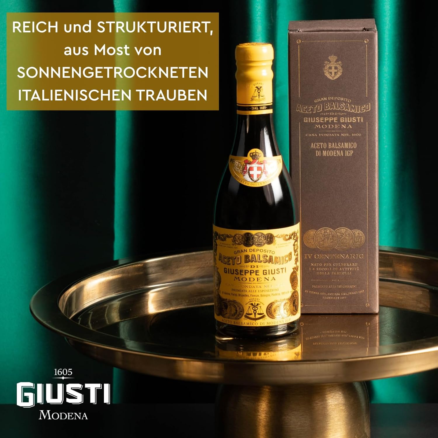 Thumbnail 1 de Giusti Quarto Centenario Aceto Balsamico di Modena IGP – Traditionflasche in Geschenkpackung (0,25 l)