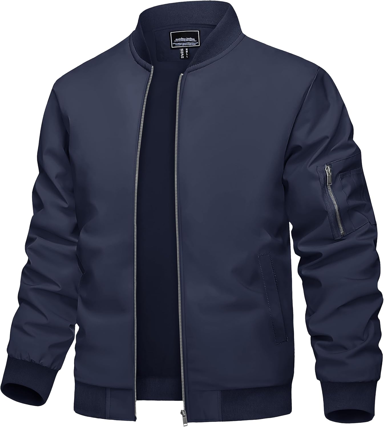 Detalle de TACVASEN Men's Lightweight Full-Zip Jacket, Water-Repellent and Windproof